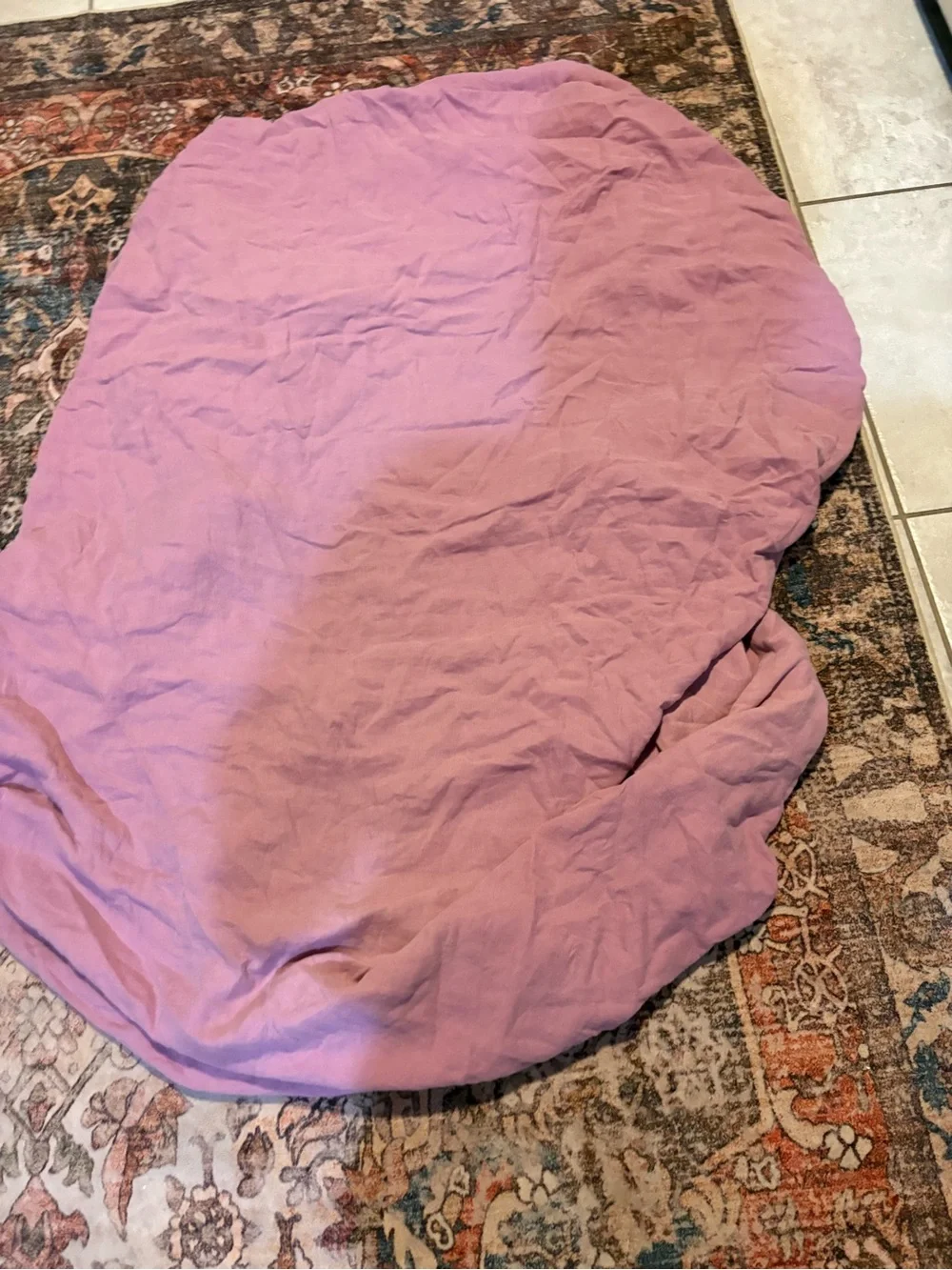 Piglet in Bed Single 100 linen Fitted Sheet - Soft Purple Bedding PINK